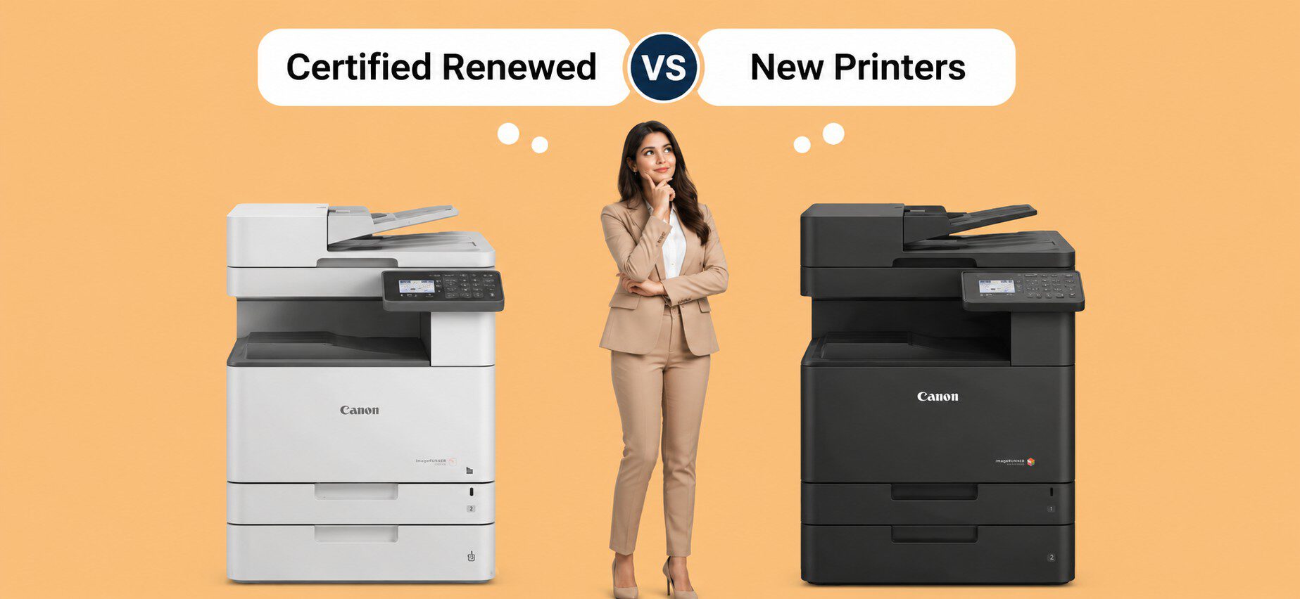 HP certified renewed vs new printer comparison
